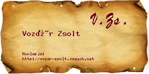 Vozár Zsolt névjegykártya