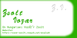 zsolt vozar business card